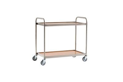 Carrello di servizio 2 piani bilaminato con bordo
