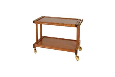 Chariot 2 tablettes en bois massif