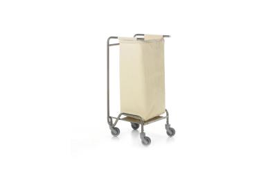 Chariot à linge, structure en inox, 1 sac
