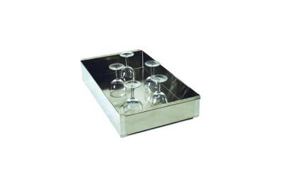 Vaschetta porta bicchieri e bottiglie in Inox