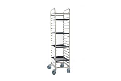 Carrello porta teglie in Inox con guide rivettate