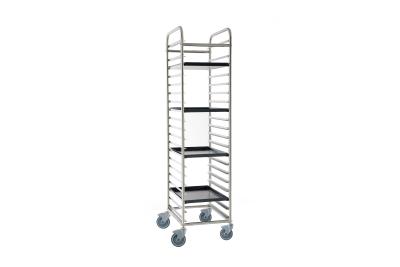 Carrello porta teglie in Inox con guide rivettate