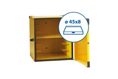 Insulated box, shelf for 8 pizza-boxes ø 45 cm