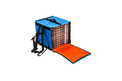 Rigid backpack thermal bag for delivering pizzas