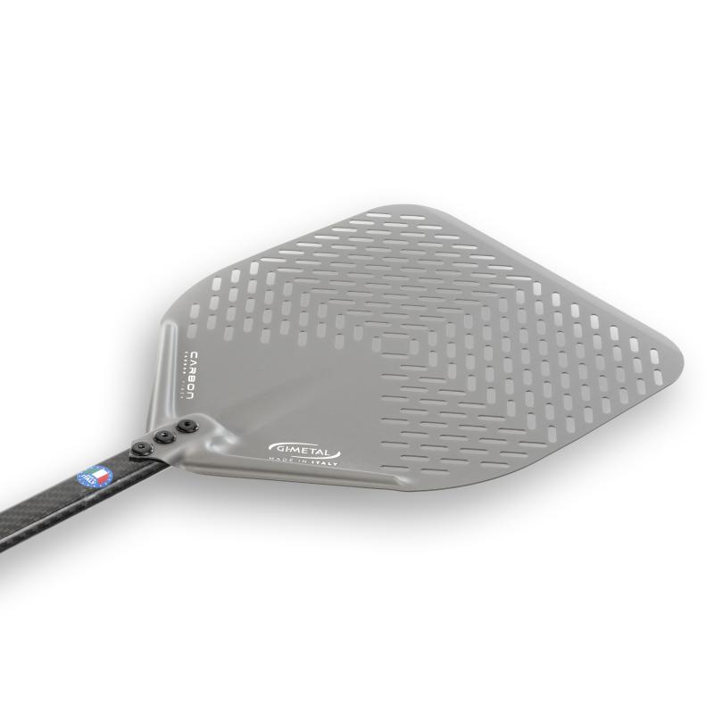 Pelle à Pizza Rectangulaire Gi.Metal - Acier Inoxydable - 9x12 Cm - Manche Ergonomique