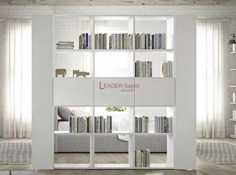 libreria bifacciale divisione ambienti