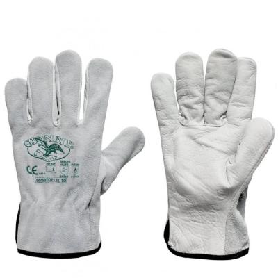 Guanti in pelle fiore bovino bordati PILOT 50