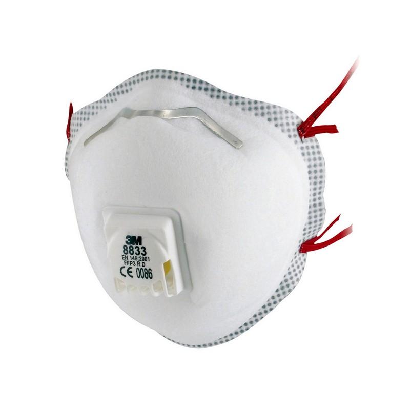 Mascherina monouso 3M™ 8833 FFP3, con valvola